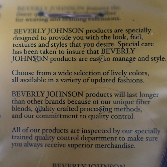 Beverly Johnson Yaqui Perm Weave - Never used still in package ! - Picture 4 of 7